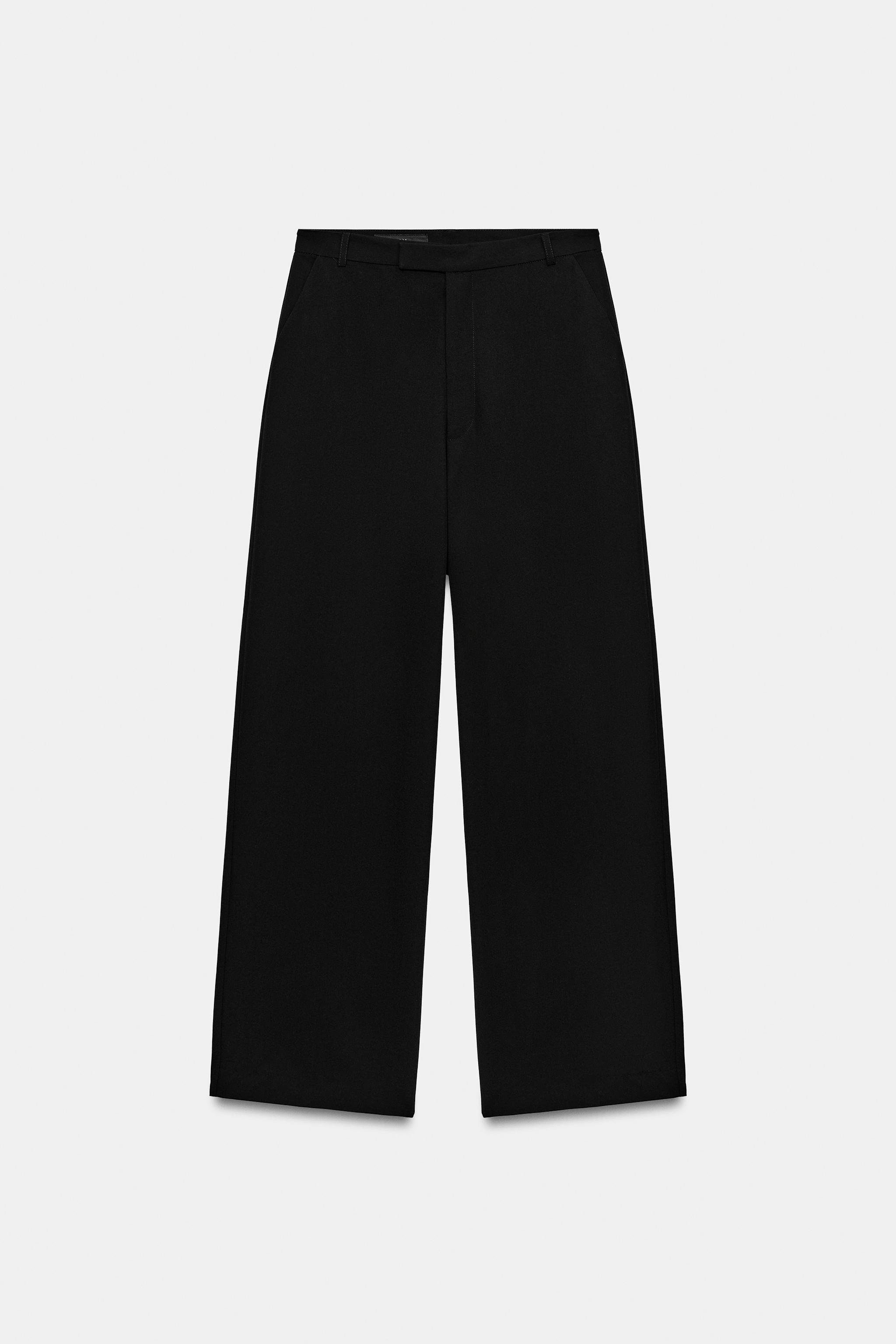 LOW-RISE WIDE LEG PANTS